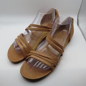 L’Amour Des Pieds Dolce Womens 10M Strappy Sandals Tan Brown Casual Vacation